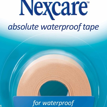 Nexcare Absolute Waterproof Medical Tape Tan 1 Inch X 5 Yard Foam NonSterile, 3PK 731
